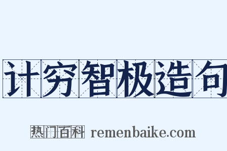 计穷智极造句是什么意思的图片